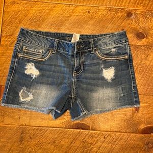 Distressed Jean Shorts